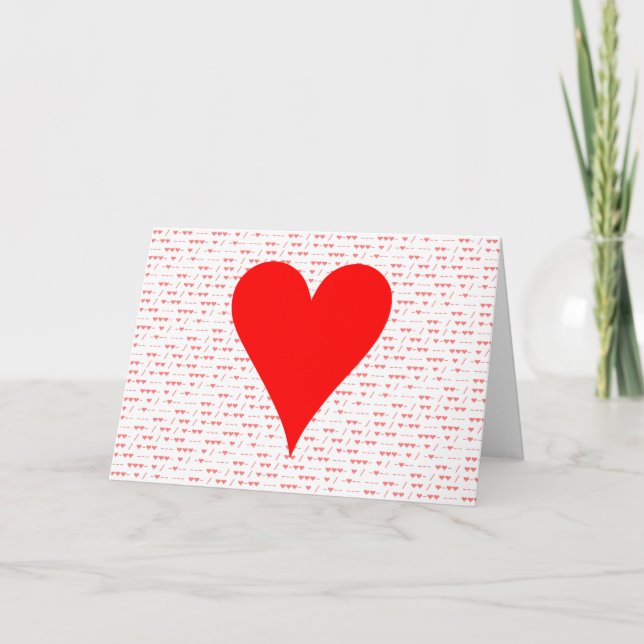 I Love You - Morse Code Carte Saint Valentin (Devant)