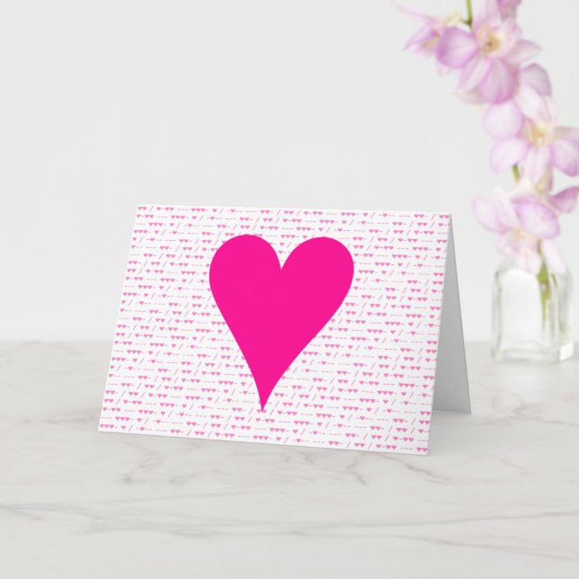 I Love You - Morse Code Carte Saint Valentin (Orchidée)