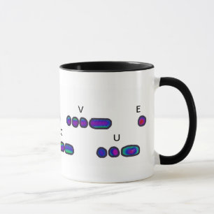 I LOVE YOU  Morse Code Psychedelic Mug