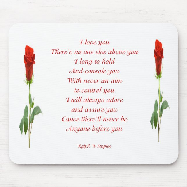 I love you mouse pad (Front)