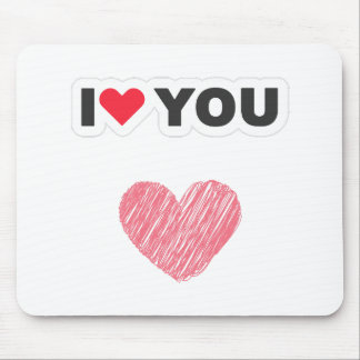 I Love You Mouse Pad - Romantic and Functional