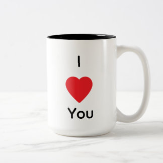 I Love You Mug – Simple Romantic Heart Design