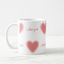 I love you mug with hearts