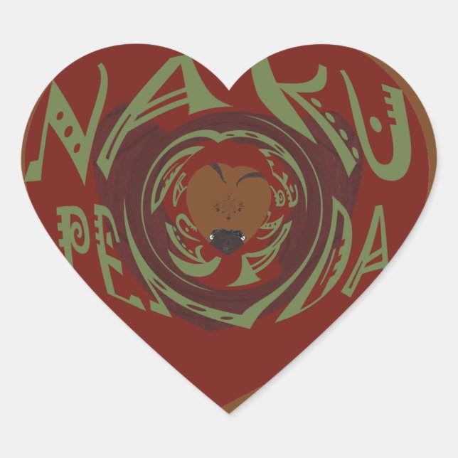 I love You! Nakupenda Sana Heart Sticker (Front)