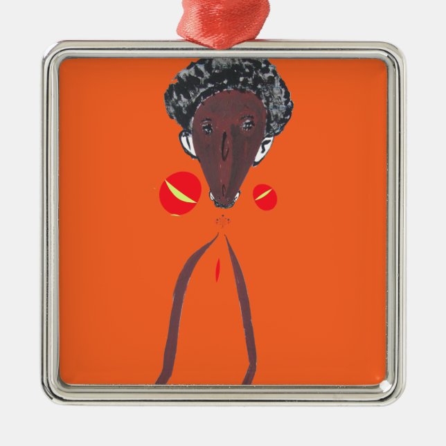 I love you Nakupenda Swahili Metal Ornament (Front)