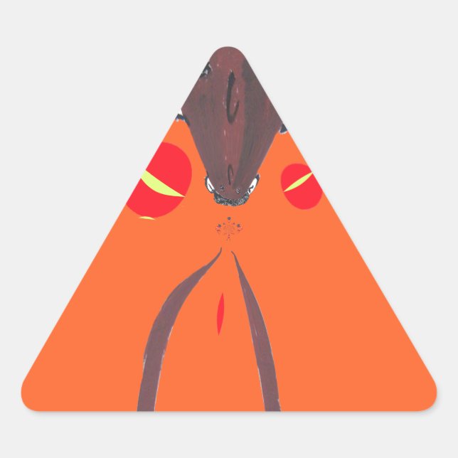 I love you Nakupenda Swahili Triangle Sticker (Front)