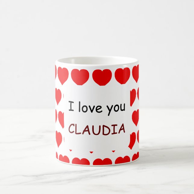 I love you Name  Coffee Mug (Center)