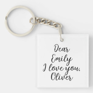 I Love You Name Template Keychain