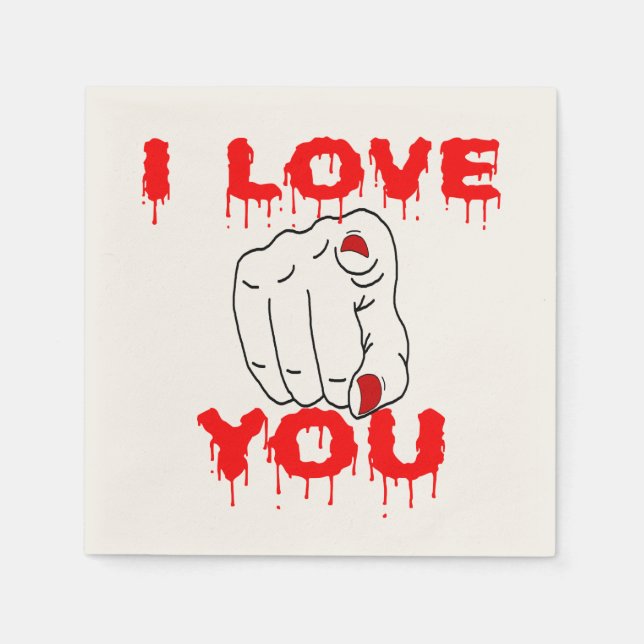 I Love You Napkin (Front)