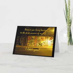 I Love You Nightime Graffiti Card