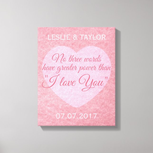 "I LOVE YOU" noms personnalisés et impression de t (Recto)