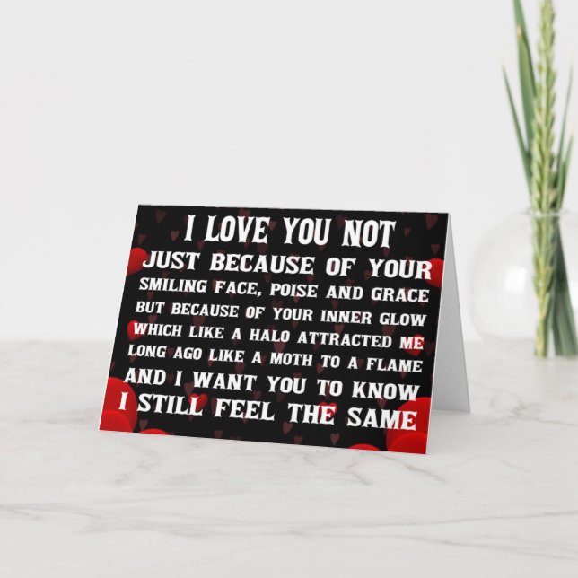 I Love You Not Card (Front)