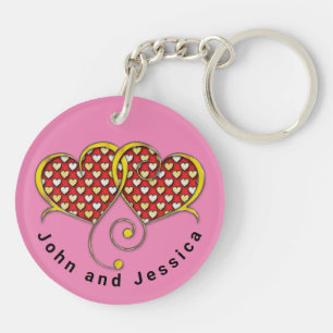 I Love You Note Card Design Keychain
