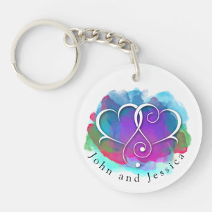 I Love You Note Card Design Keychain