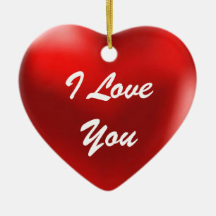 I Love You Ornament Heart