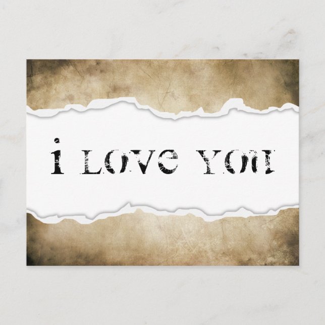 i love you page rip postcard (Front)
