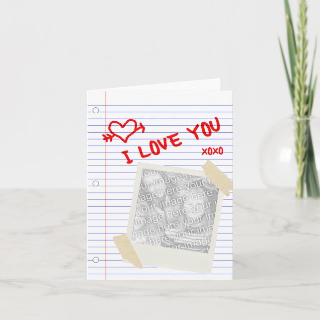 i love you paper card (Front)