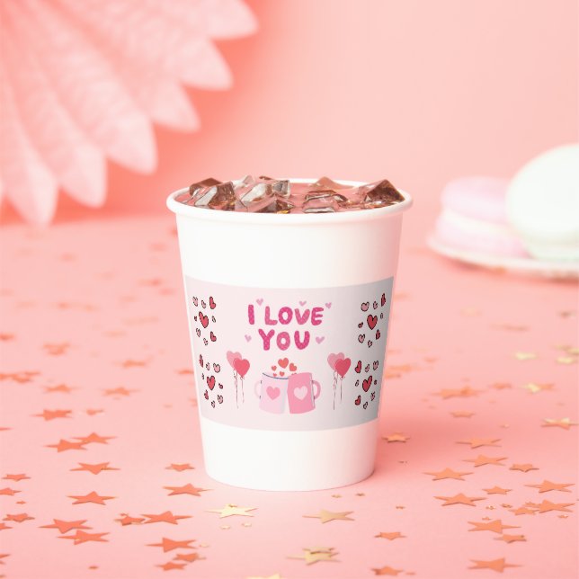 I Love You Paper Cups (Insitu)