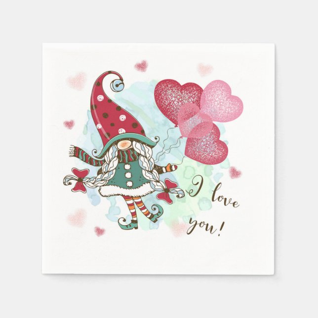 I love you  Paper Napkin (Front)