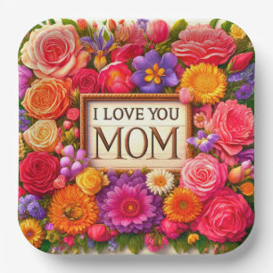 I Love You Paper Plate