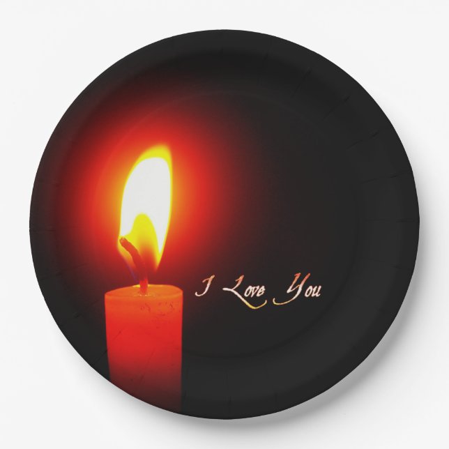 I Love You Paper Plate (Front)