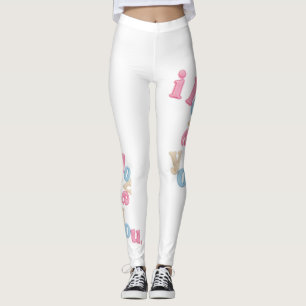 "i love you" Patch Art Leggings   Aesthetic Print