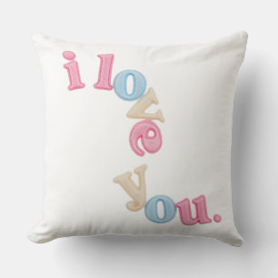 "i love you" Patch Art Pillow Aesthetic Home Dec