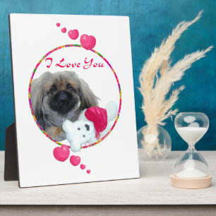 I Love You Pekingese Pup Plaque