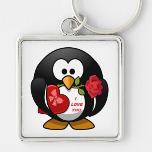 "I LOVE YOU" PENGUIN KEYCHAIN