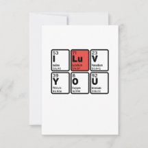 I Love You Periodice Table