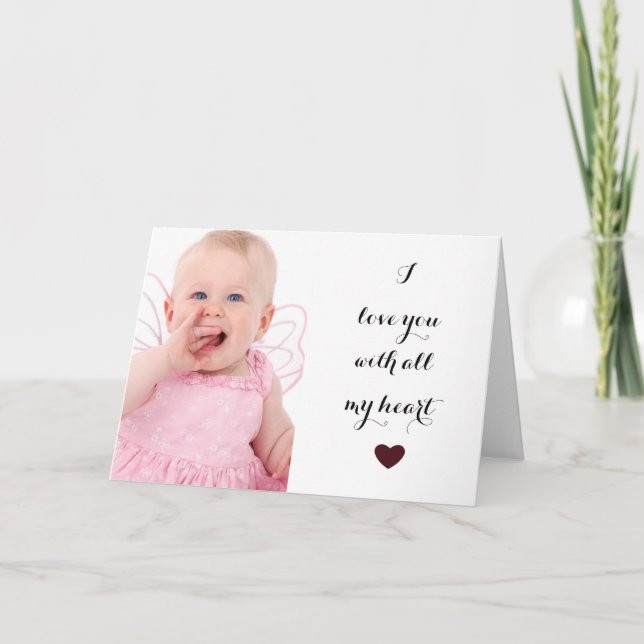 I love you Personalized Photo Card (Front)