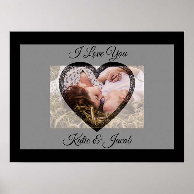 I Love You personnalisée Photo Poster (Devant)