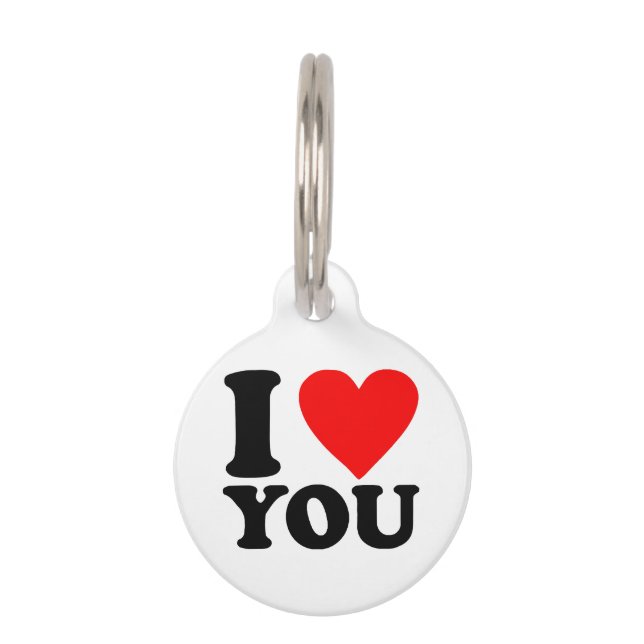 I Love You Pet Tag (Front)