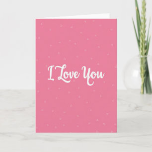 I Love You Pink Doodle Card