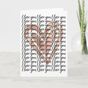 I love you Pink Heart Card