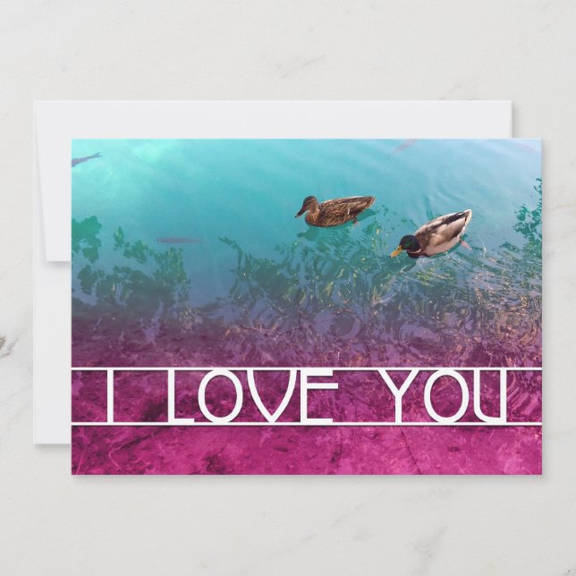 i love you pond invitation (Front)