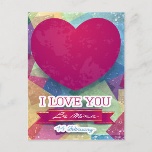 I love you postcard