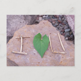 I love you postcard