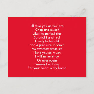 I love you postcard