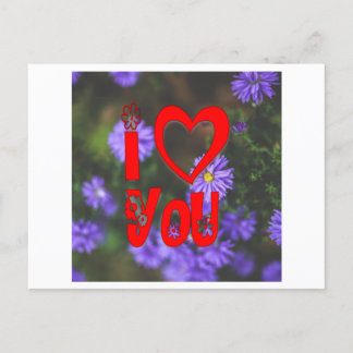 I love you  postcard