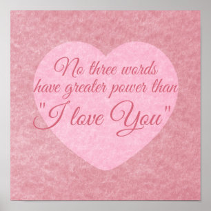 “I LOVE YOU” poster