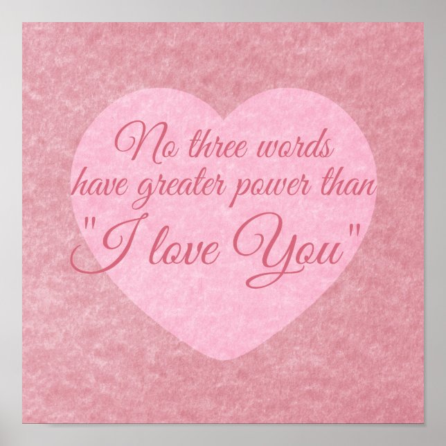“I LOVE YOU” poster (Front)