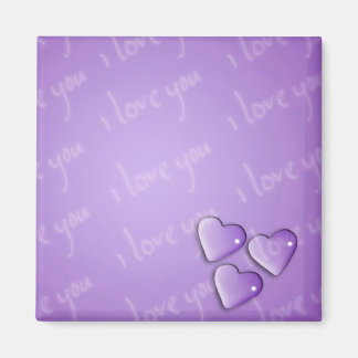 I Love You Purple Magnet