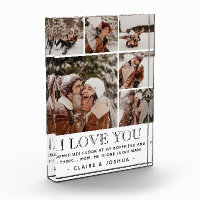 "I LOVE YOU" & Quote Modern 6 Photo Collage