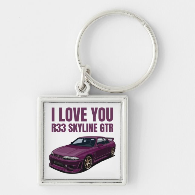 I love you R33 Skyline GTR  Keychain (Front)