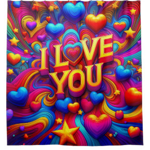 I Love You Radiant Colour Swirl