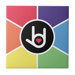 I Love You Rainbow Tile