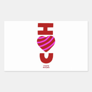 I Love You Rectangle Sticker