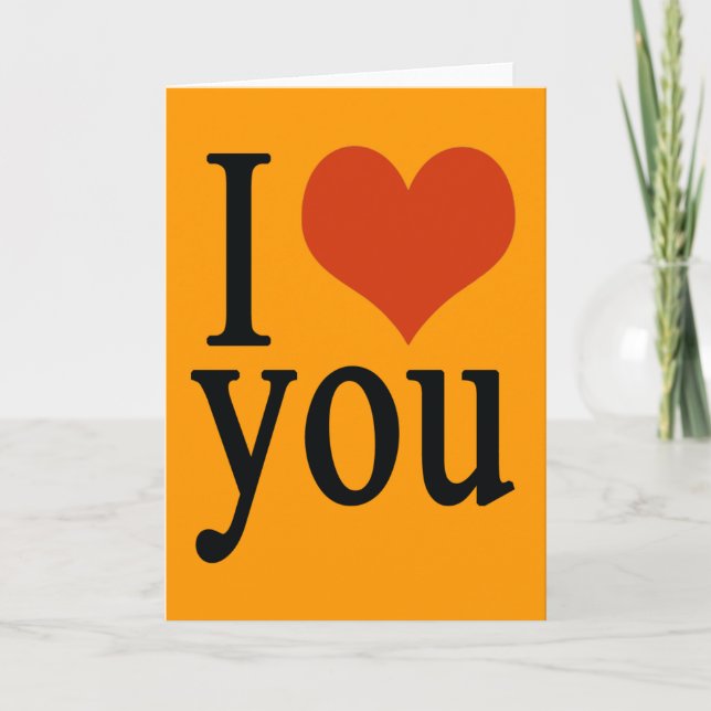 I love you 'red heart' card (Front)