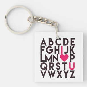 I LOVE YOU - Romantic Alphabet Keychain